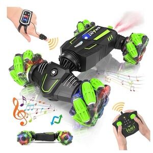 🏎️🆕🏎️ EULOGIA All Terrain Stunt Car, Gesture Control Stunt Car - Black and Green